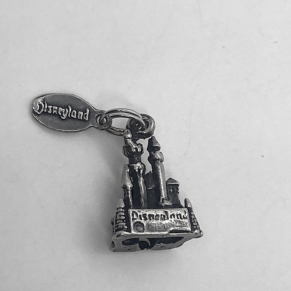 Vtg Sterling Silver Disney Land Castle Walt Disney 925 Pendant Charm | .8”